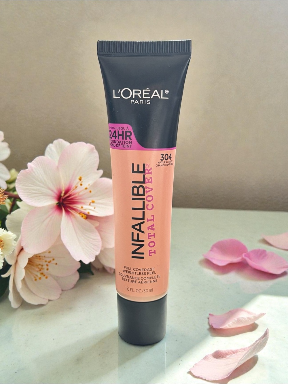 Loreal Paris 24 hr INFALLIBLE Total Cover Foundation #304 NATURAL BUFF Sealed